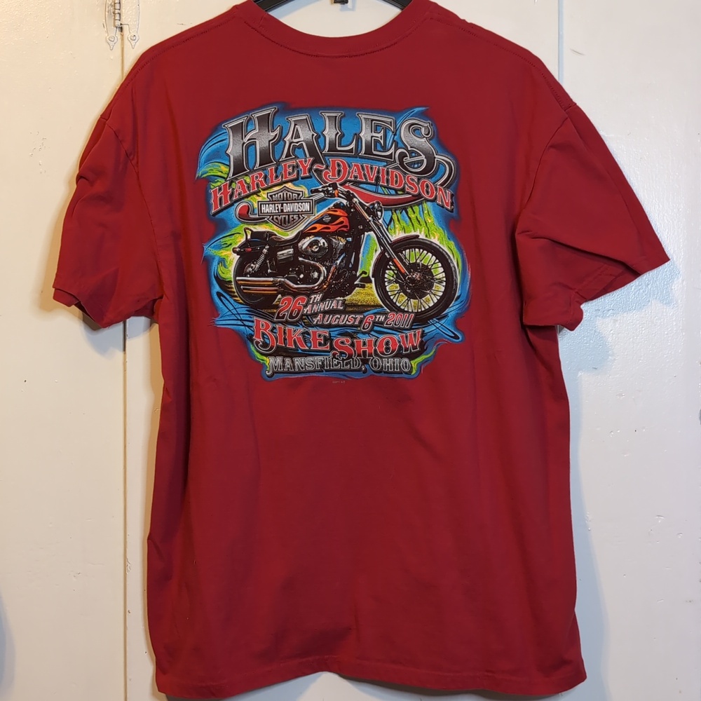 Harley Davidson Mansfield, Ohio Bike show logo tee mens XXL